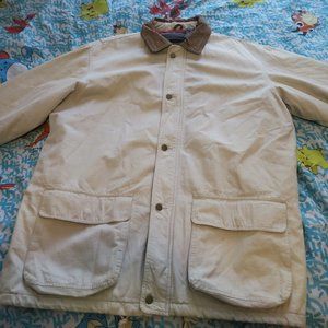VTG Context Leather Collar Aztec Blanket Lined Canvas Barn Coat Men's XLT Tall